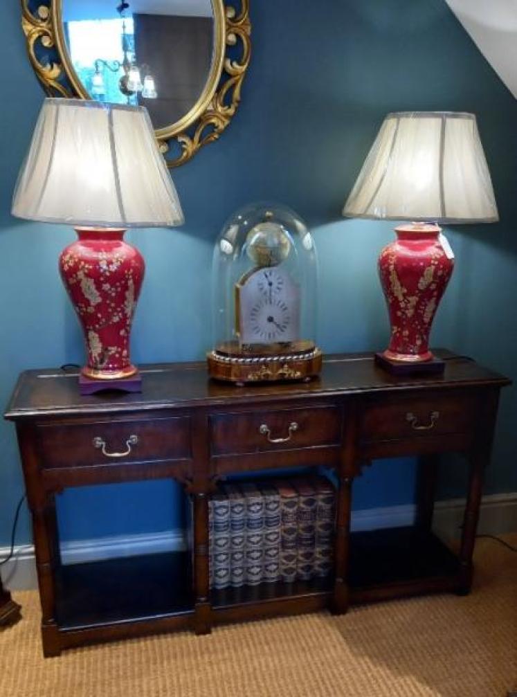 Mid Georgian Oak Open Pot Board Dresser - Image 7