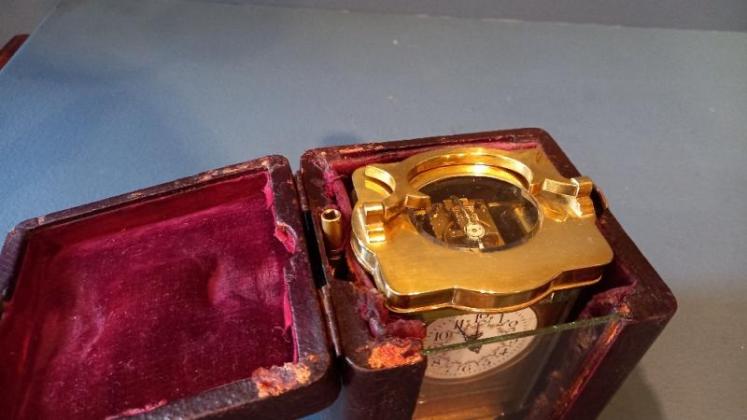 Fine Antique Serpentine Shaped Carriage Clock in Case - Image 6