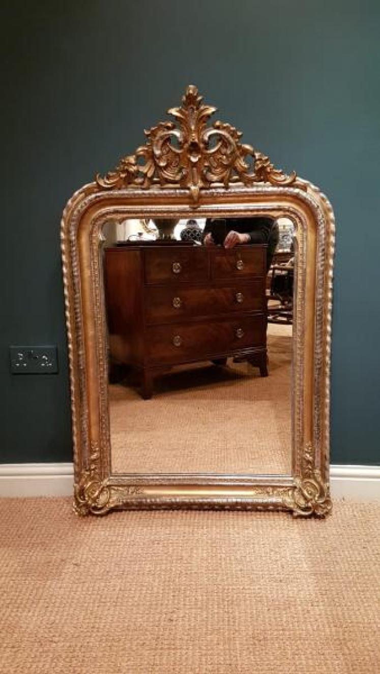 Victorian Timber Gilt Mirror - Image 1