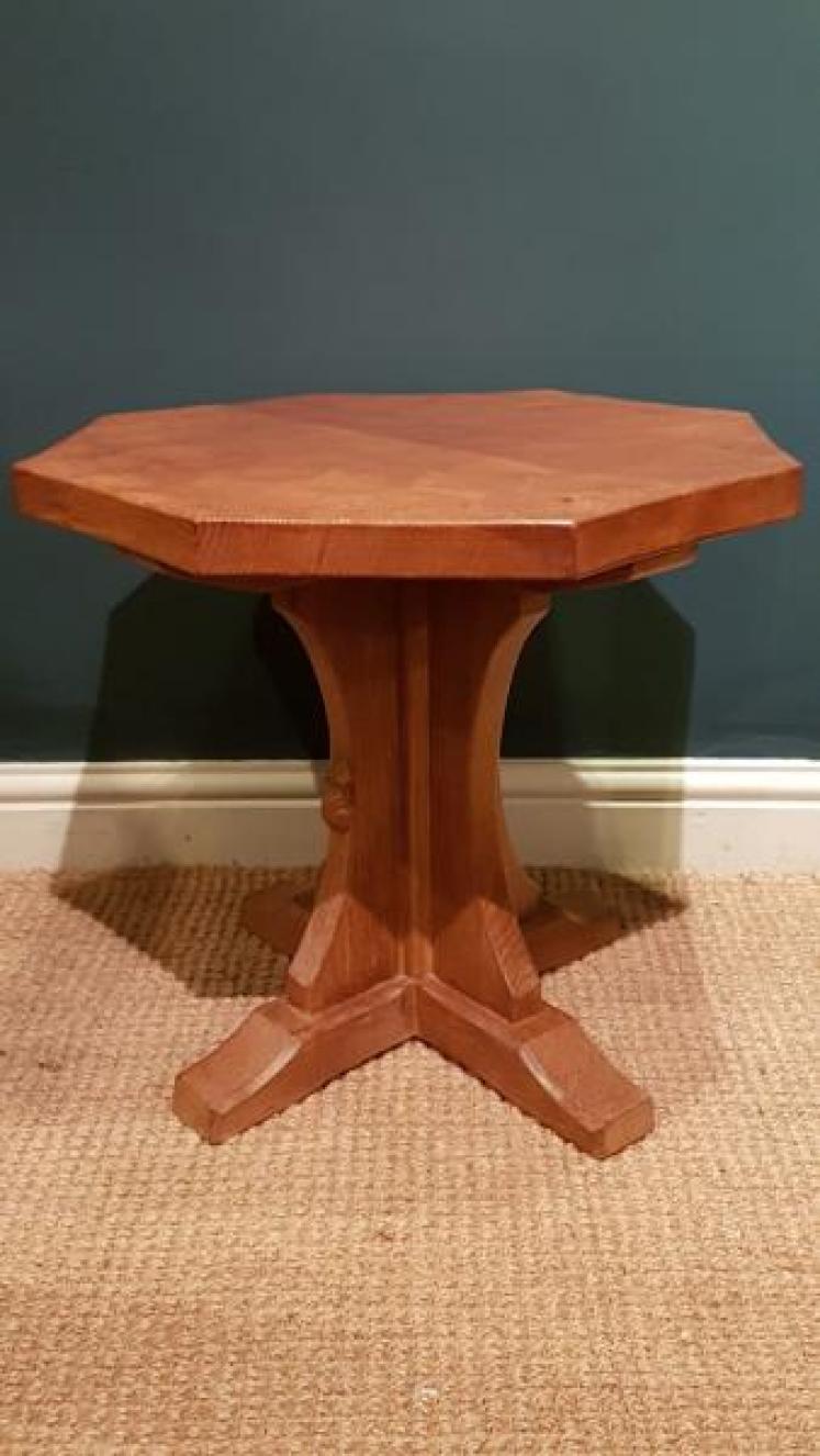 Thompson's of Kilburn Mouseman Octagonal Table  - Image 3