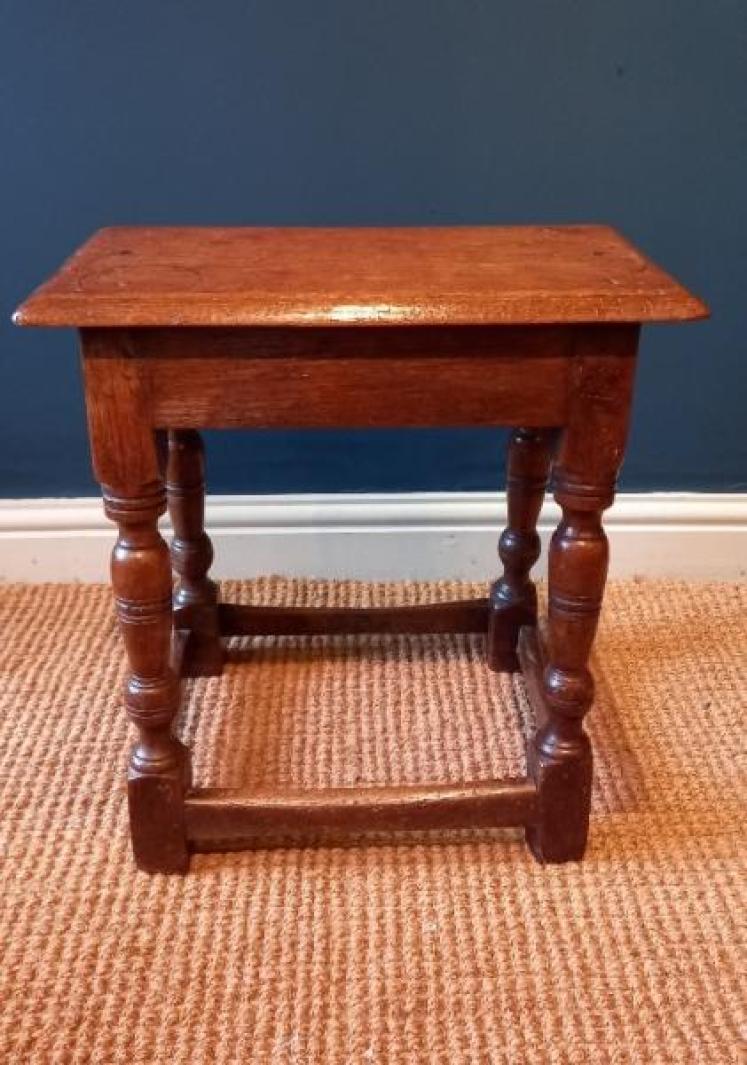George I Style Oak Joint Stool - Image 6