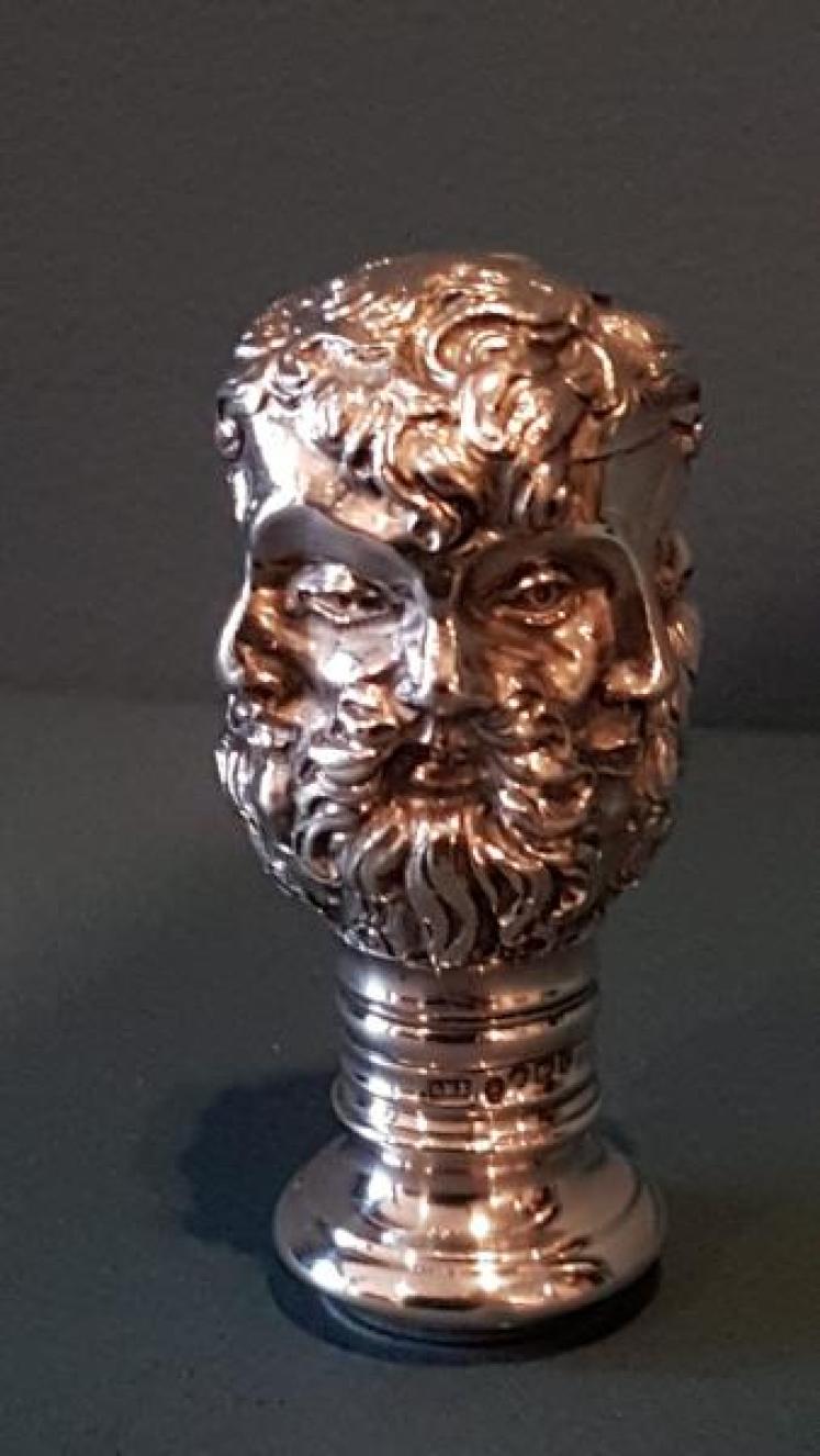 Rare Large Victorian Grecian Head Wax Seal - Image 1