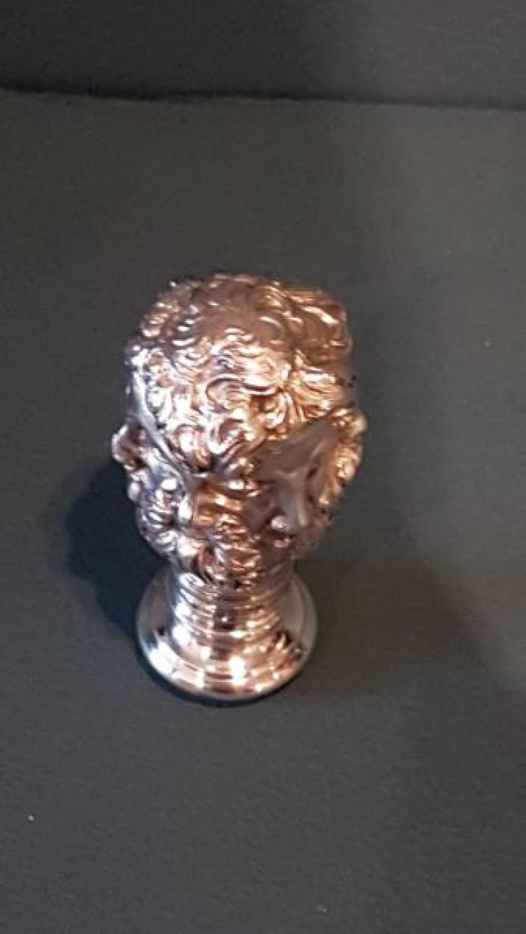 Rare Large Victorian Grecian Head Wax Seal - Image 5
