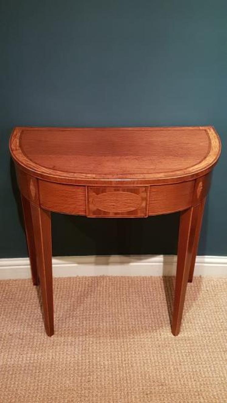 Small George III Period Fiddle Back Mahogany Side Table - Image 1