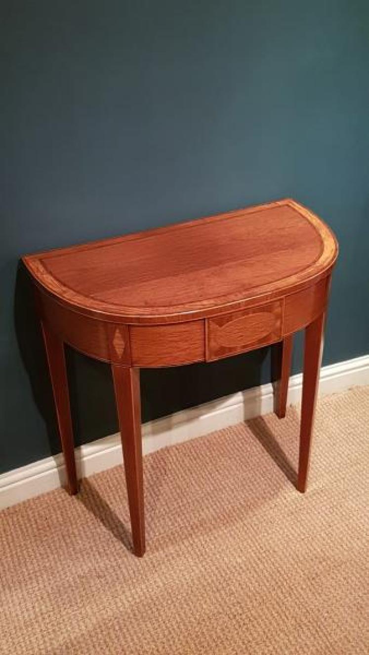 Small George III Period Fiddle Back Mahogany Side Table - Image 2
