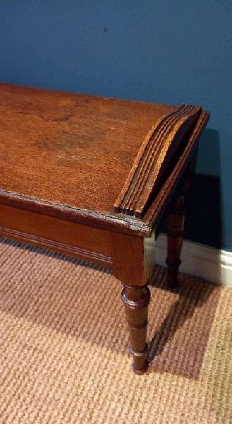 Antique Oak Hall Bench - Image 3