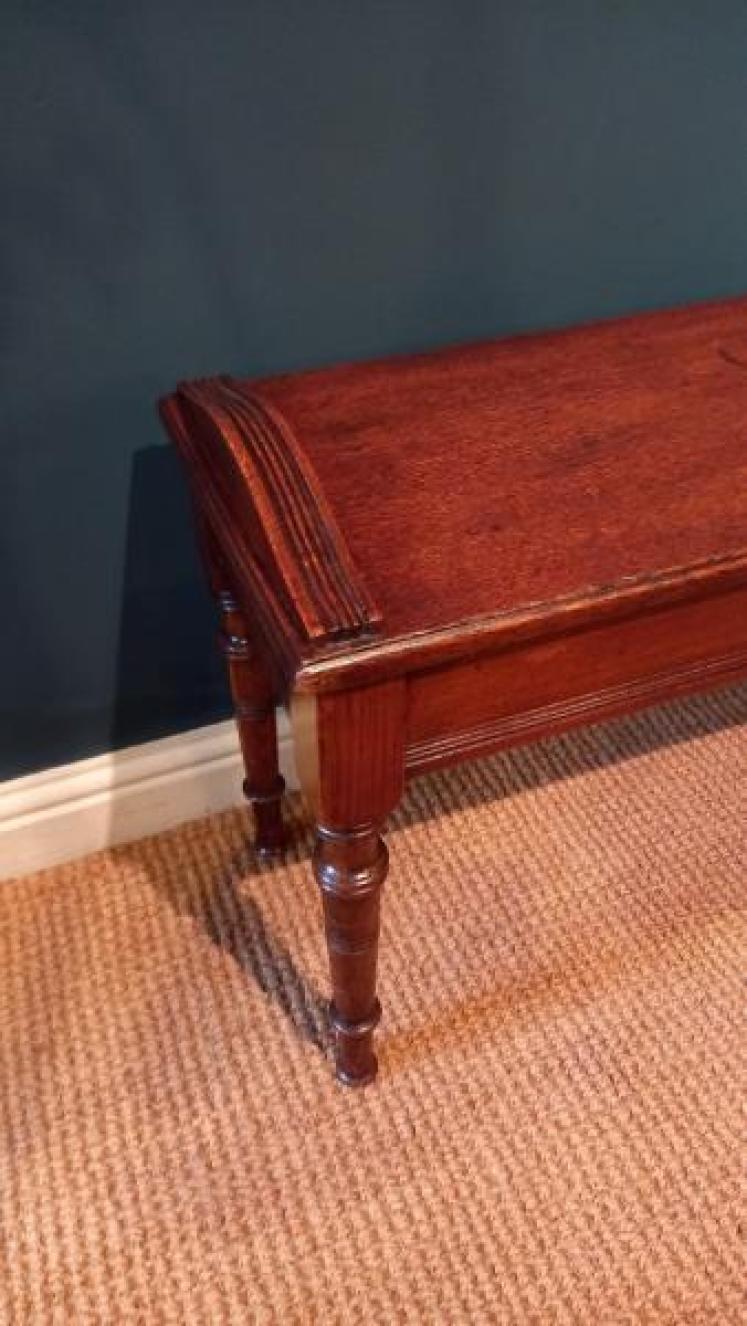 Antique Oak Hall Bench - Image 4