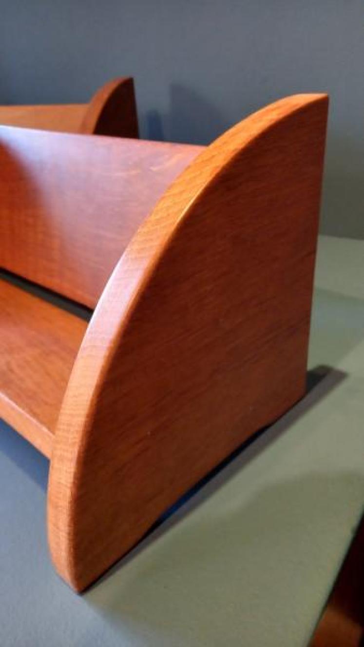 Pair of Mouseman Adzed Oak Book Racks - Image 3