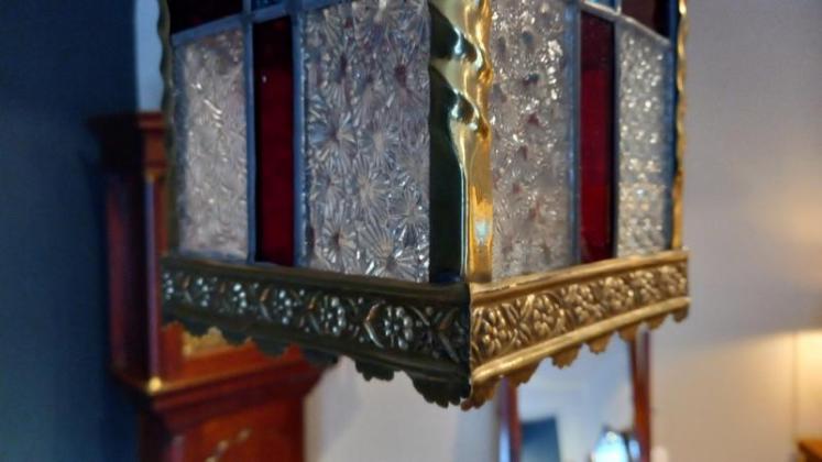 Stained Glass Panel Hall Lantern - Image 4