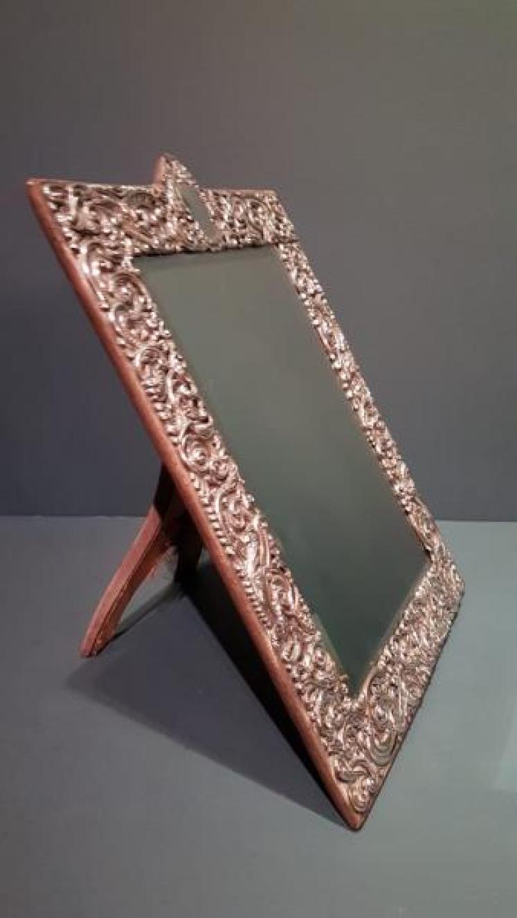 Edwardian Silver Easel Mirror - Image 2