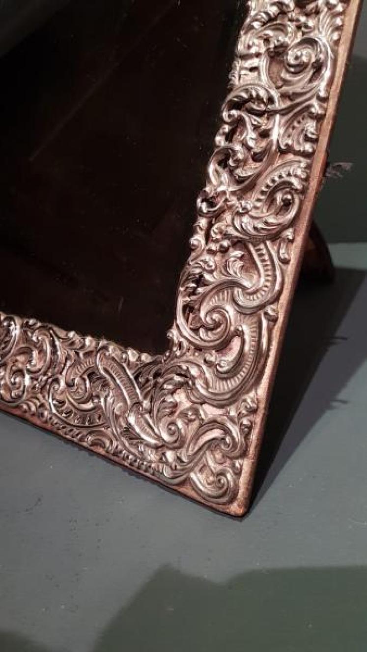 Edwardian Silver Easel Mirror - Image 7