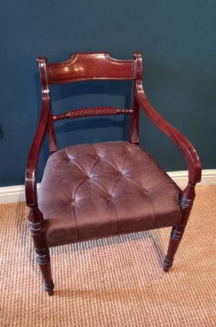 Fine Regency Mahogany Carver Armchair - Image 2