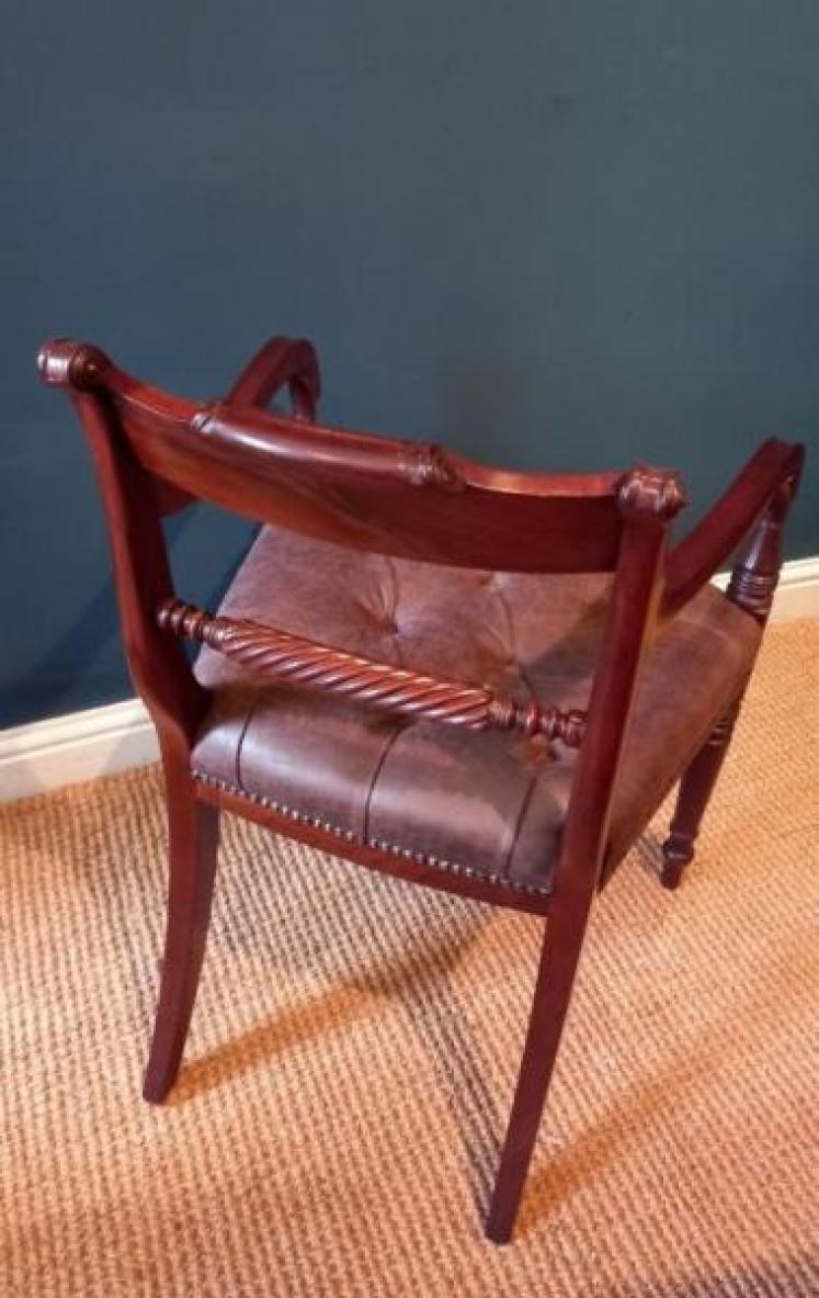 Fine Regency Mahogany Carver Armchair - Image 4