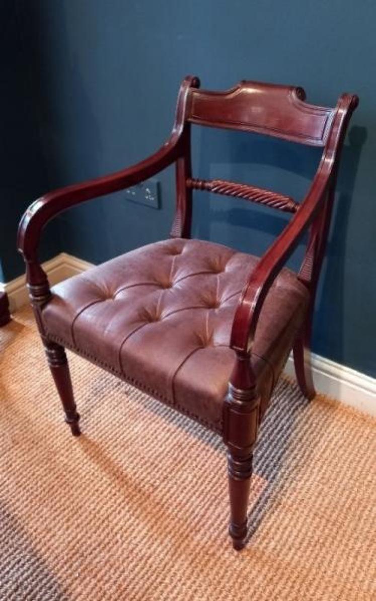 Fine Regency Mahogany Carver Armchair - Image 6