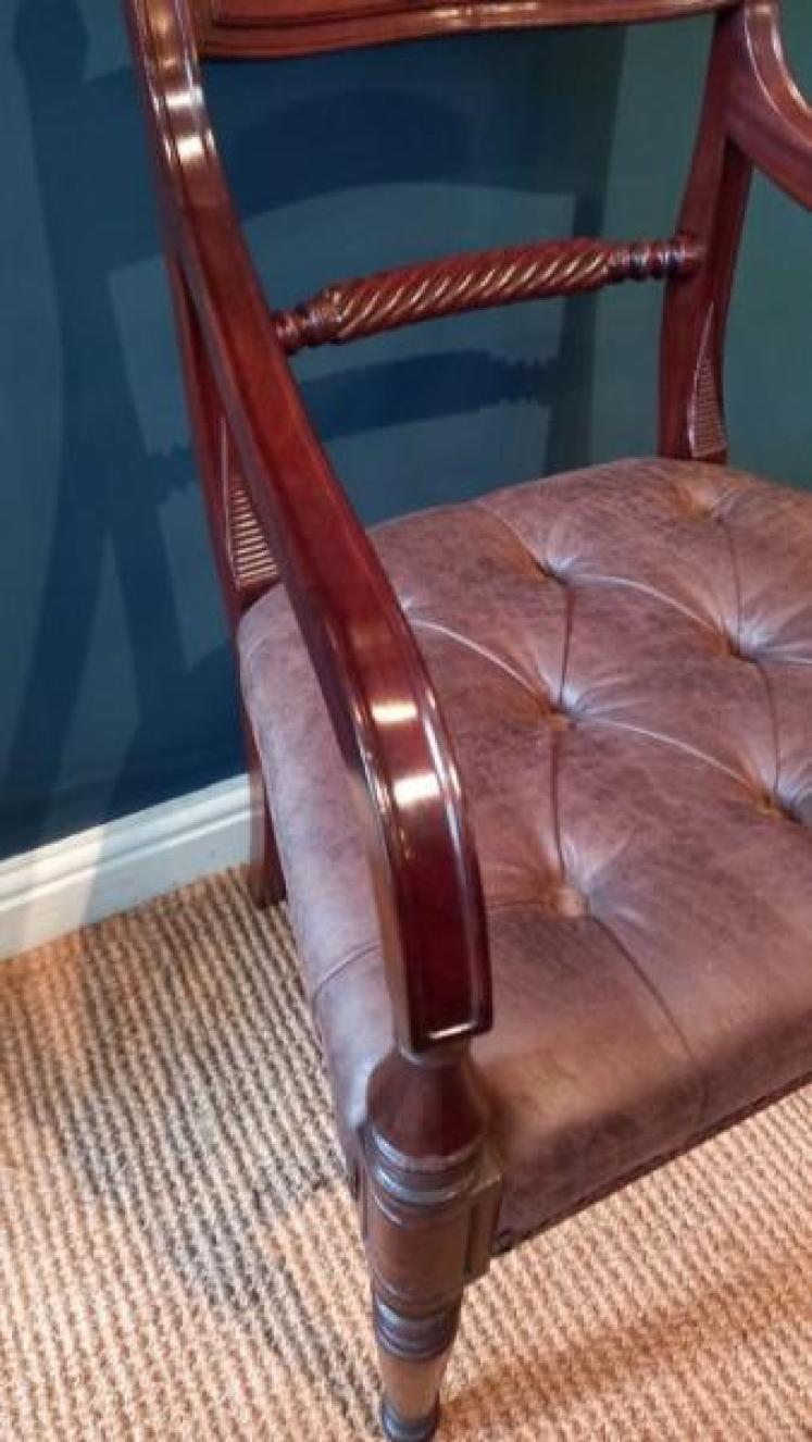 Fine Regency Mahogany Carver Armchair - Image 7