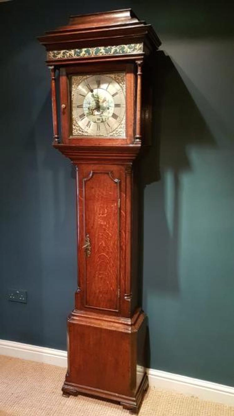 George III Oak Centre Second Sweep Longcase Clock - Image 2