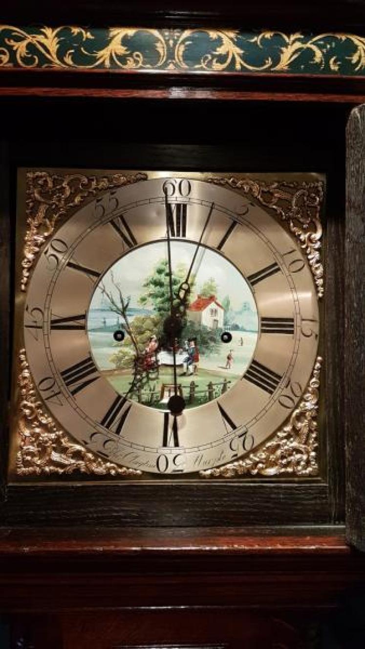 George III Oak Centre Second Sweep Longcase Clock - Image 4