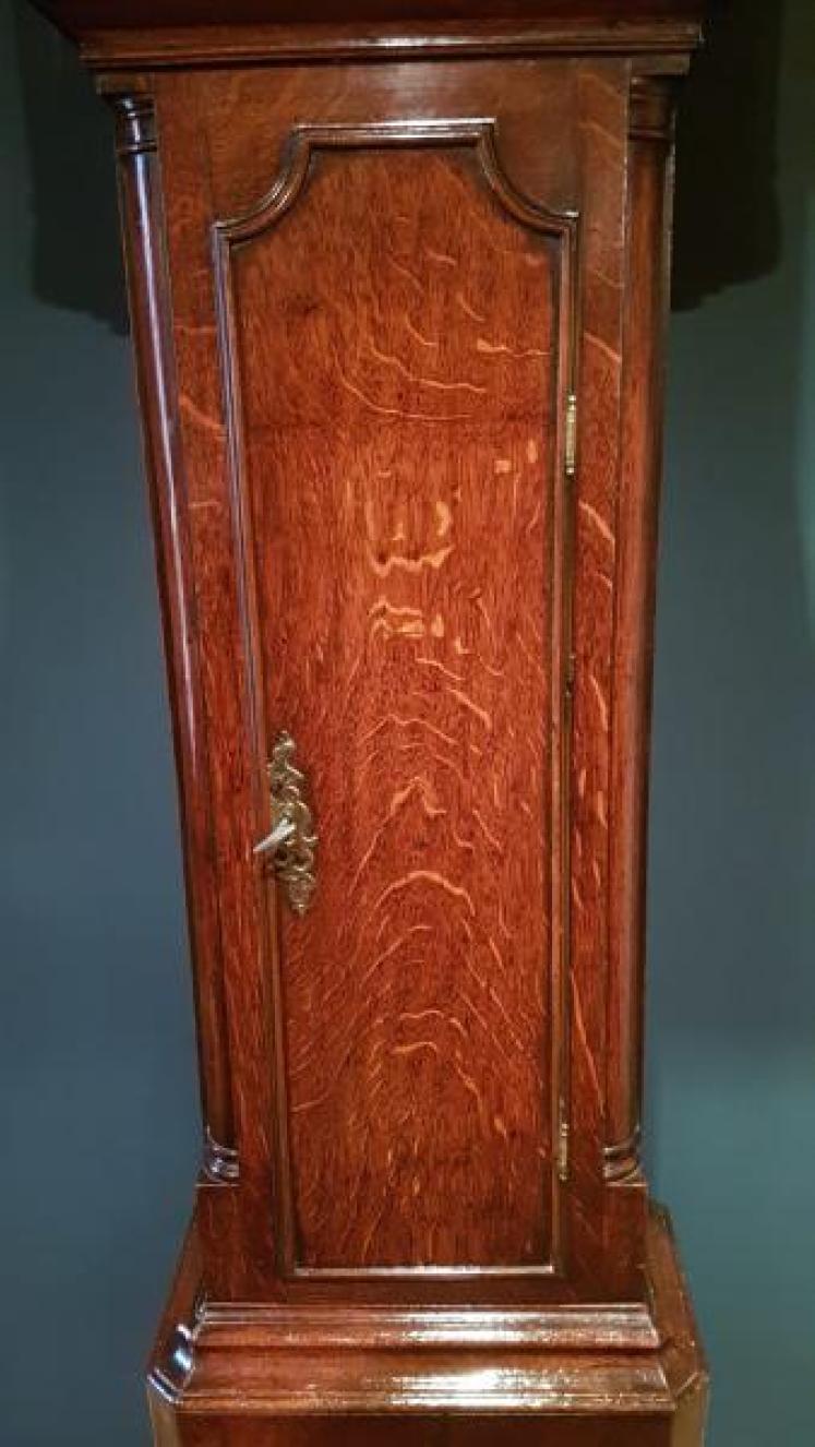 George III Oak Centre Second Sweep Longcase Clock - Image 6