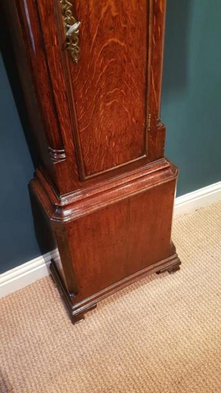 George III Oak Centre Second Sweep Longcase Clock - Image 7