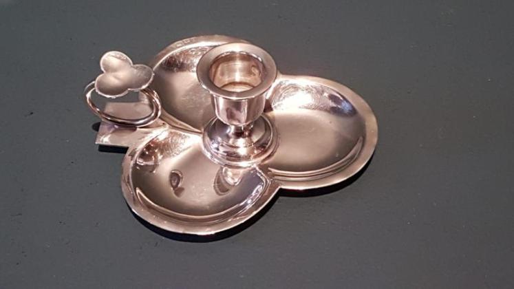 Small Victorian Chester Silver Chamber Stick - Image 1