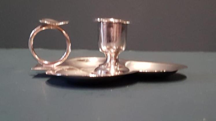 Small Victorian Chester Silver Chamber Stick - Image 3