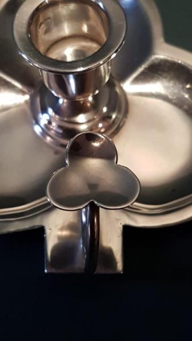 Small Victorian Chester Silver Chamber Stick - Image 4