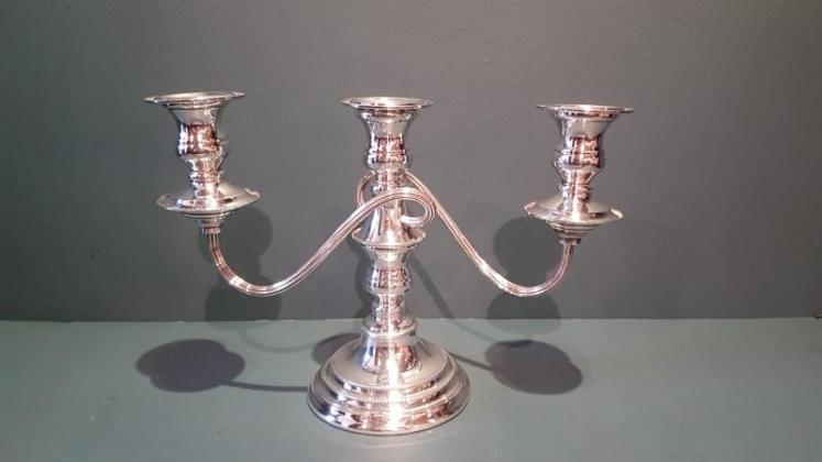 George VI Period Solid Silver Candelabra - Image 6