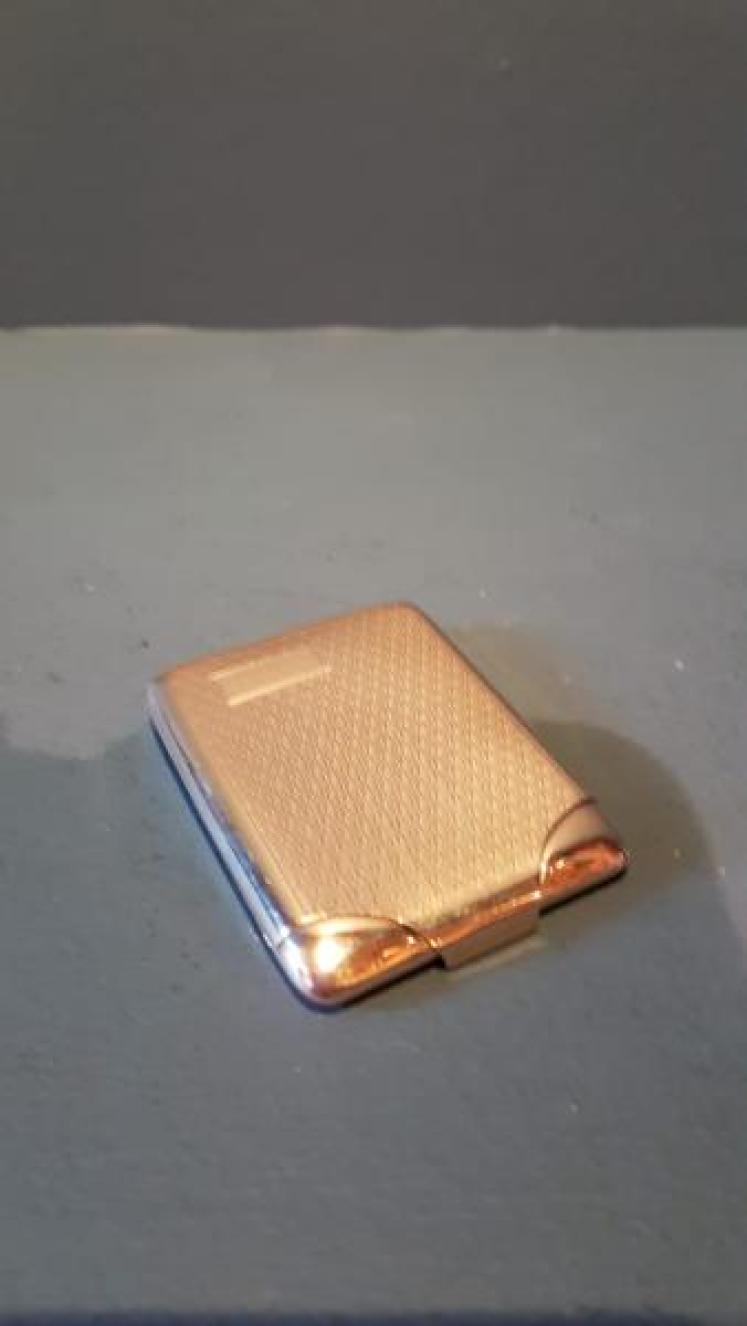9ct Gold Engine Turned Match Case - Image 1