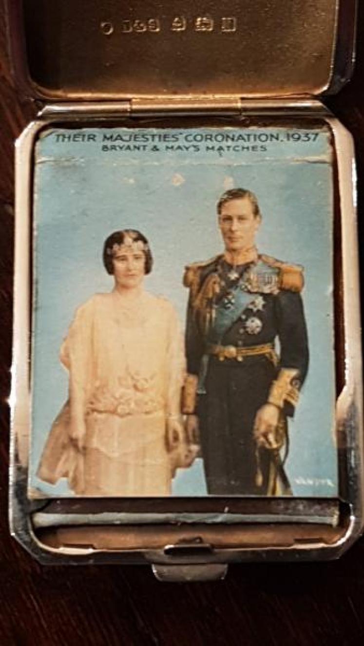 Silver George VI Coronation Match Book Case - Image 2