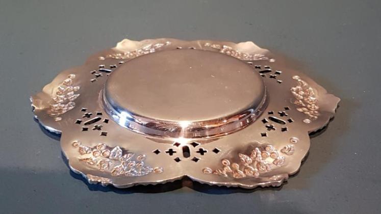Superb Victorian Cast Silver Bottle Coaster - Image 2