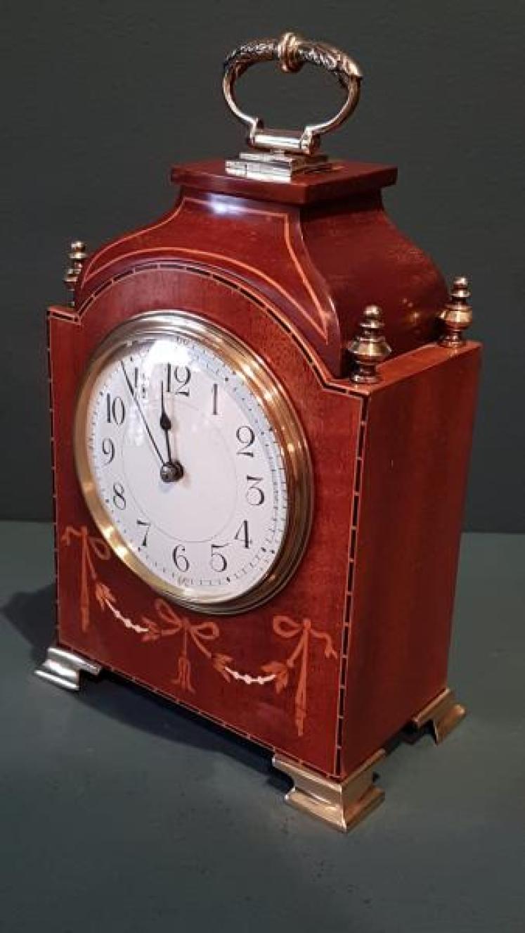 Fine Quality Inlaid Mahogany Mantel Clock - Image 3