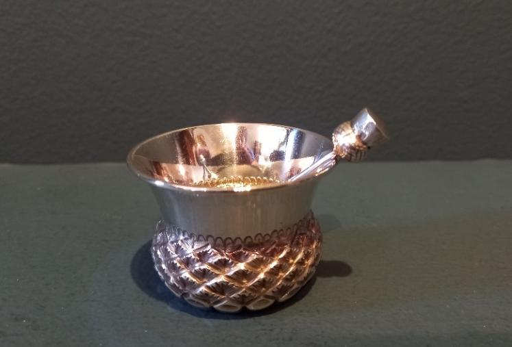 Pair of Victorian Silver Thistle Novelty Mustards - Image 3