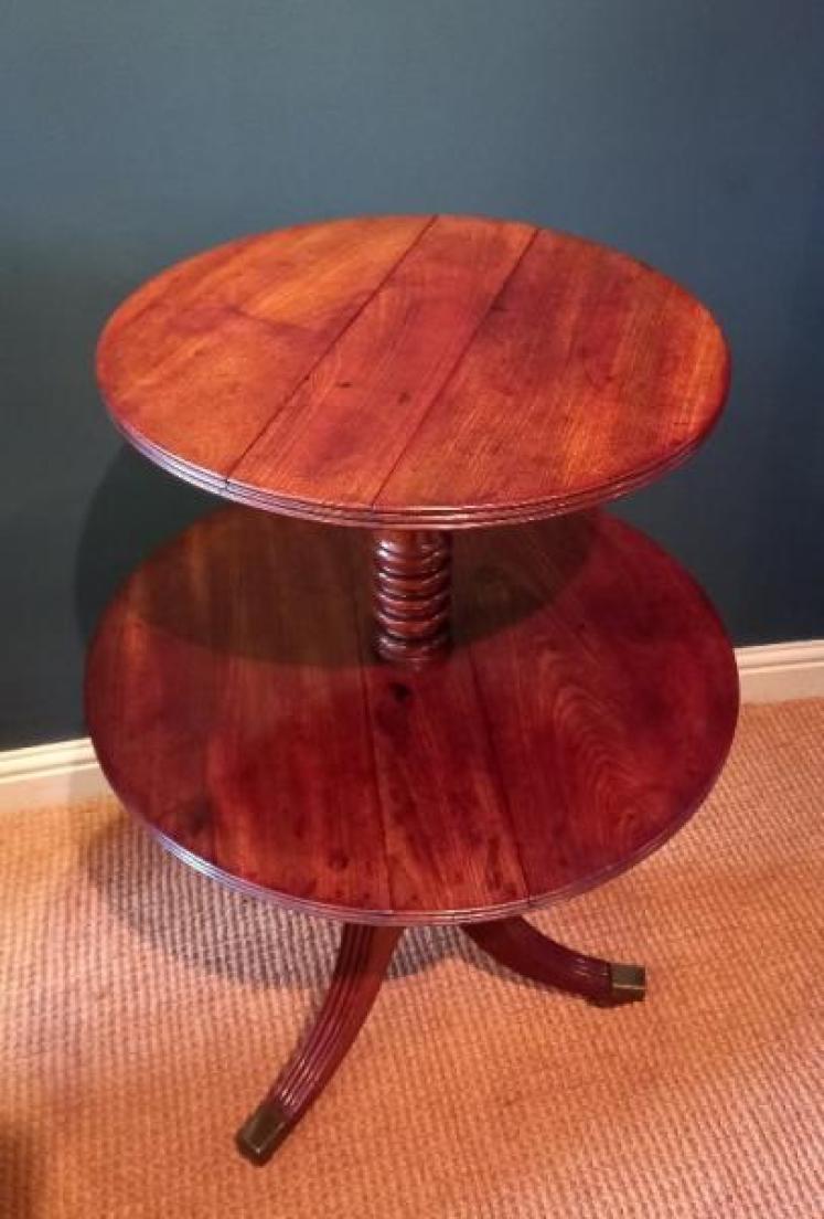 George III Period Two Tier Drop Leaf Dumb Waiter - Image 7