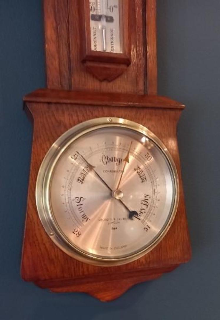 Art Deco Negretti & Zambra Banjo Barometer - Image 2