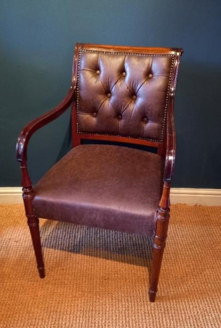 Late Regency Mahogany Carver Armchair - Image 1