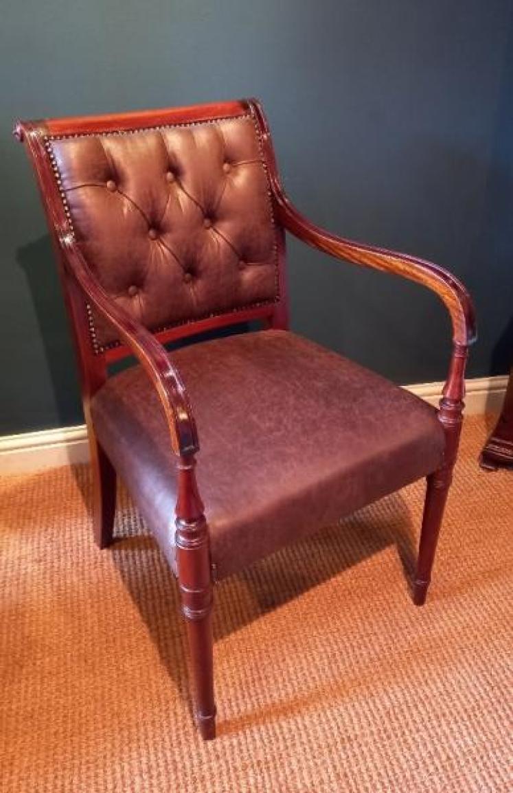 Late Regency Mahogany Carver Armchair - Image 2