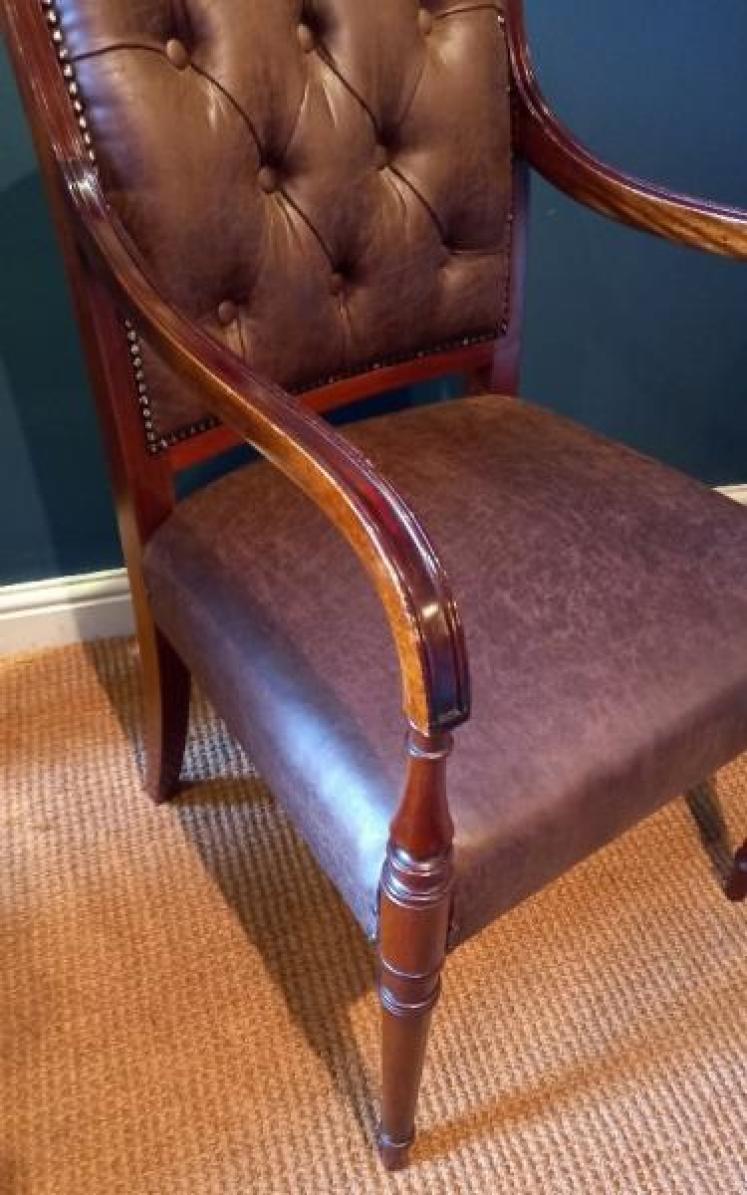 Late Regency Mahogany Carver Armchair - Image 4