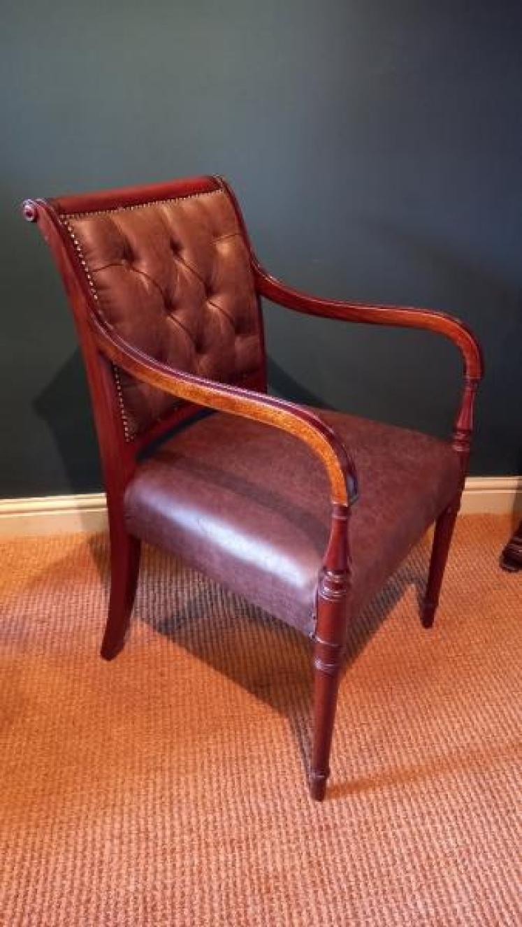 Late Regency Mahogany Carver Armchair - Image 7