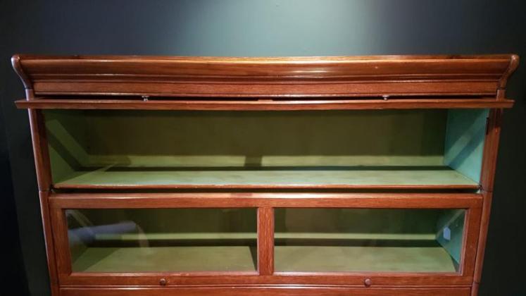 Edwardian Oak Wide Sectional Bookcase - Image 3