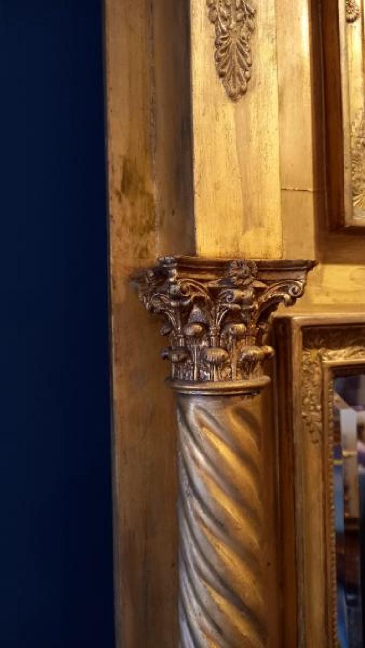 Regency Period Timber Gilt Mirror with Painted Scene - Image 4