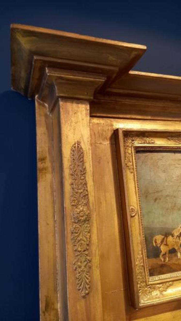 Regency Period Timber Gilt Mirror with Painted Scene - Image 6