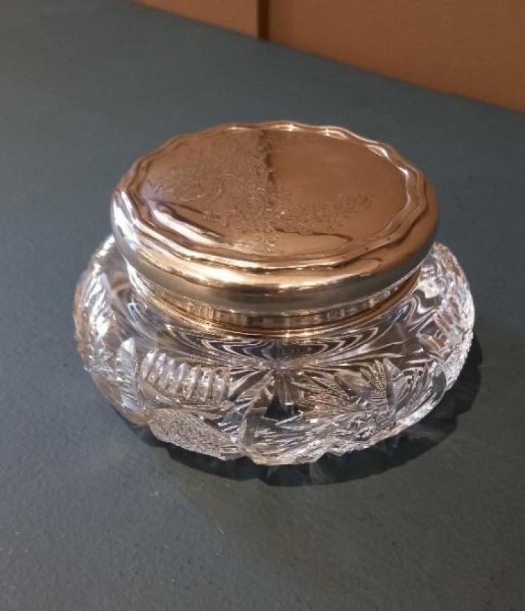 George V Period Silver Engraved Powder Dish - Image 6