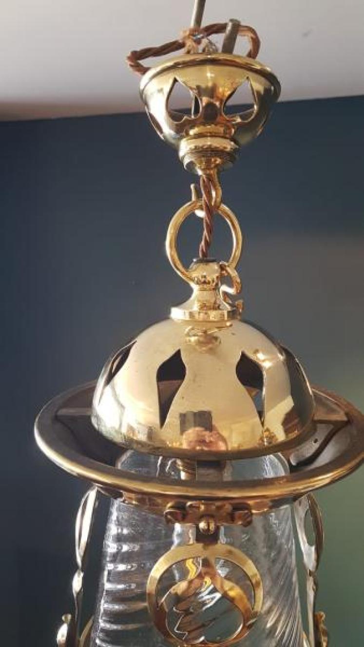 Arts and Crafts Brass Lantern - Image 3