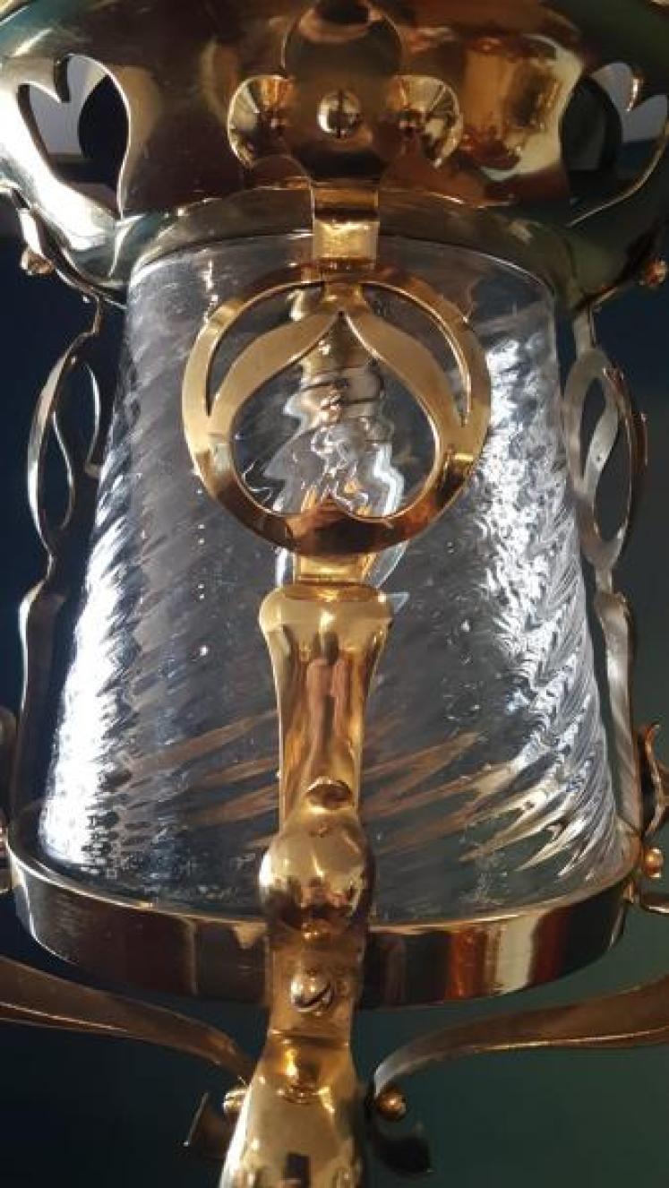 Arts and Crafts Brass Lantern - Image 4