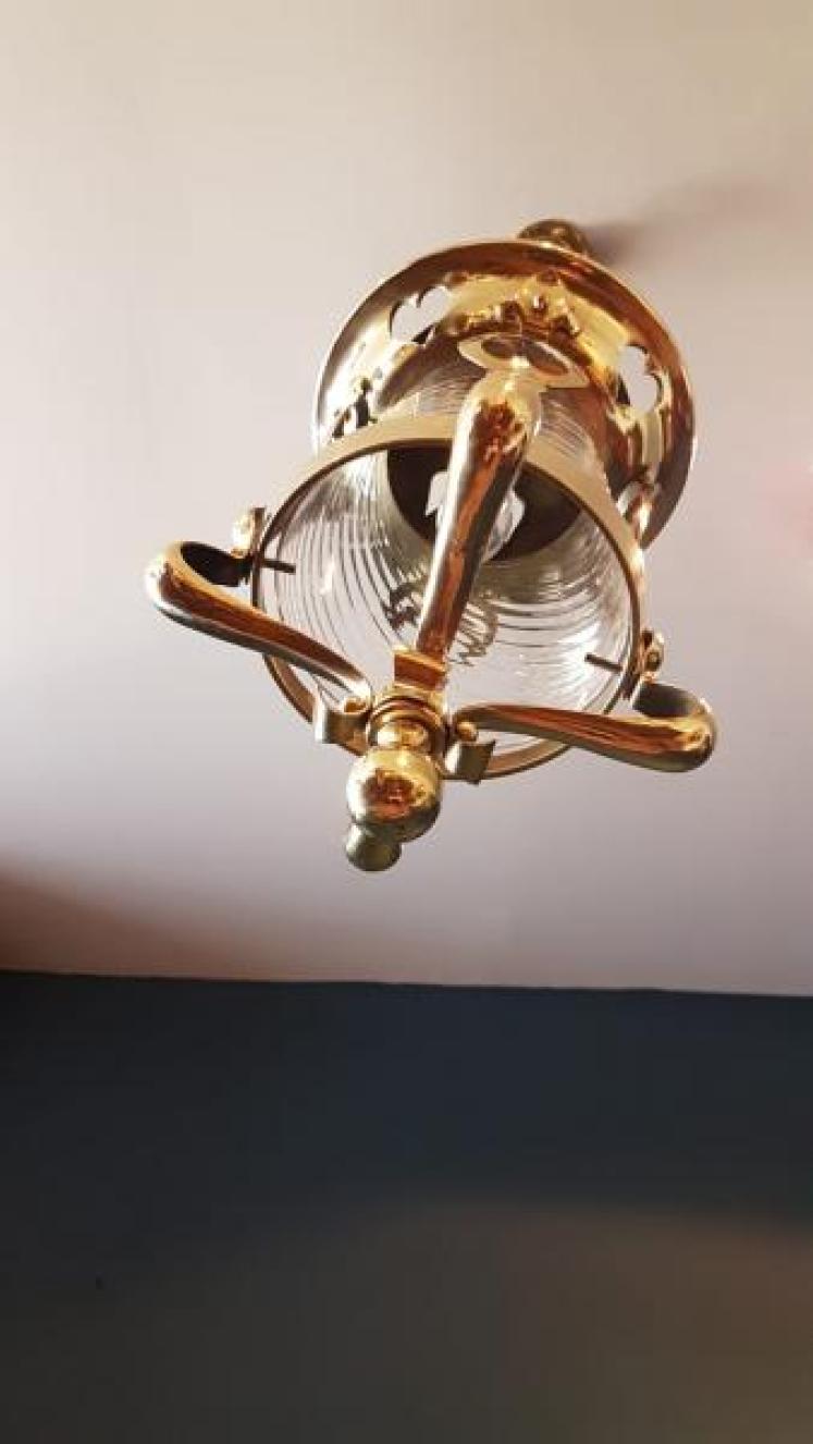 Arts and Crafts Brass Lantern - Image 5