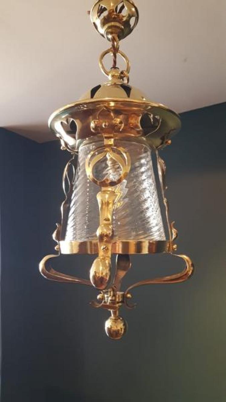Arts and Crafts Brass Lantern - Image 6