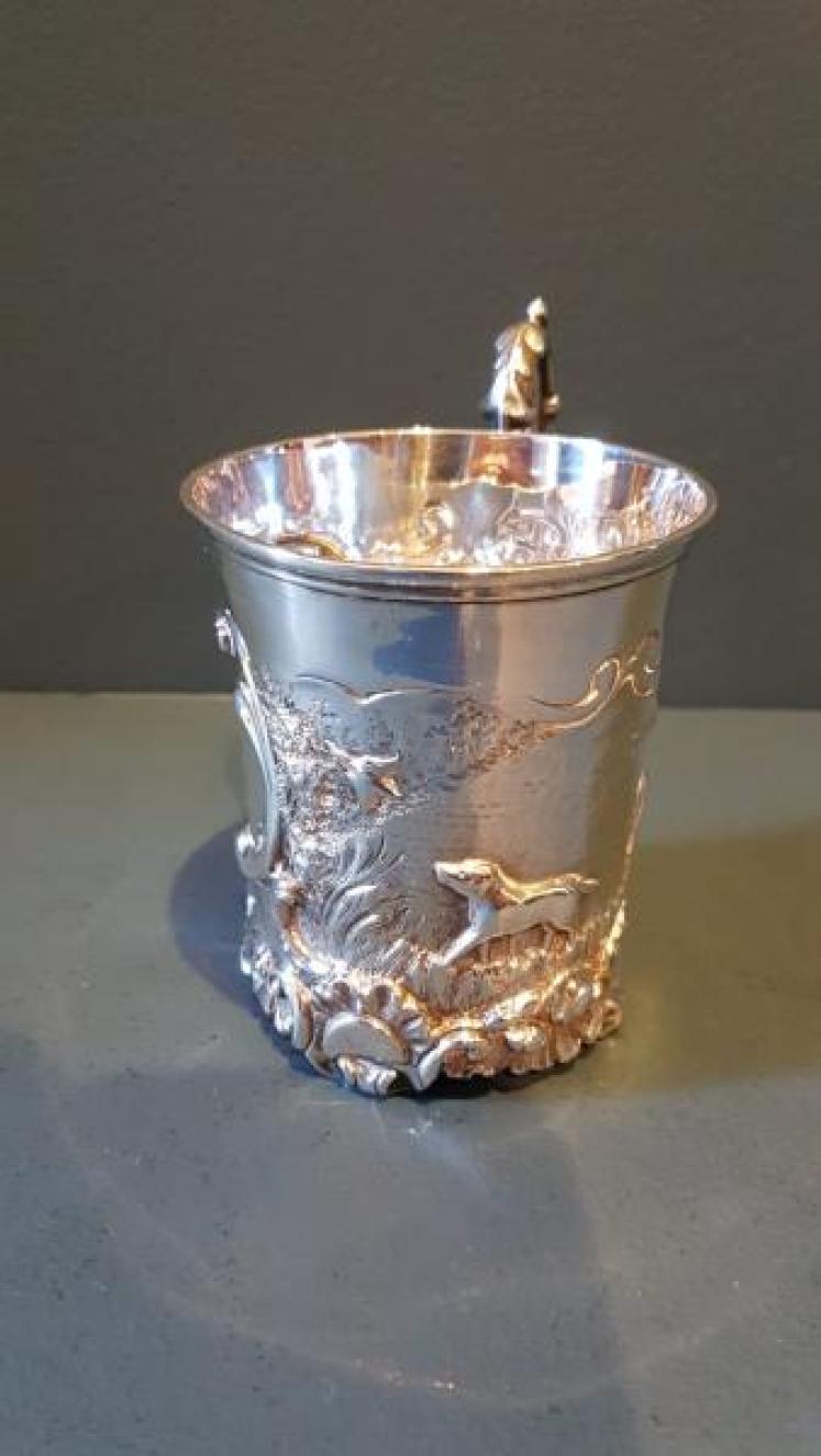 Fine Quality Victorian Silver Tankard with Pheasant Shooting Scene - Image 7