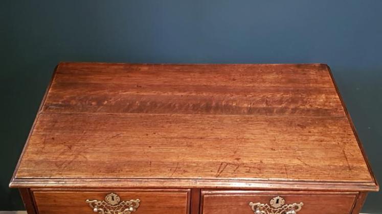 George III Oak Country House Chest of Drawers - Image 3