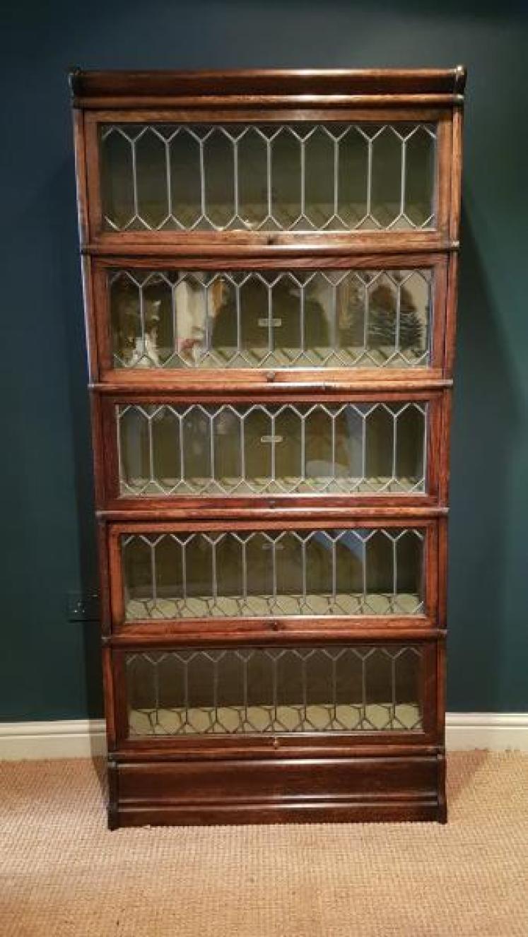 Edwardian Oak Globe Wernicke Sectional Bookcase - Image 1