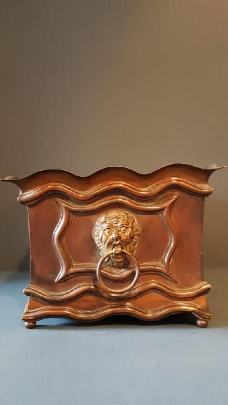 Regency Patinated Brass Planter - Image 2
